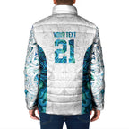 Custom New Zealand Aotearoa Padded Jacket Maori Paua Shell Indigenous - Aussie Hoodie