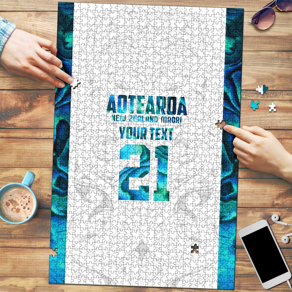 Custom New Zealand Aotearoa Puzzle Maori Paua Shell Indigenous - Aussie Hoodie