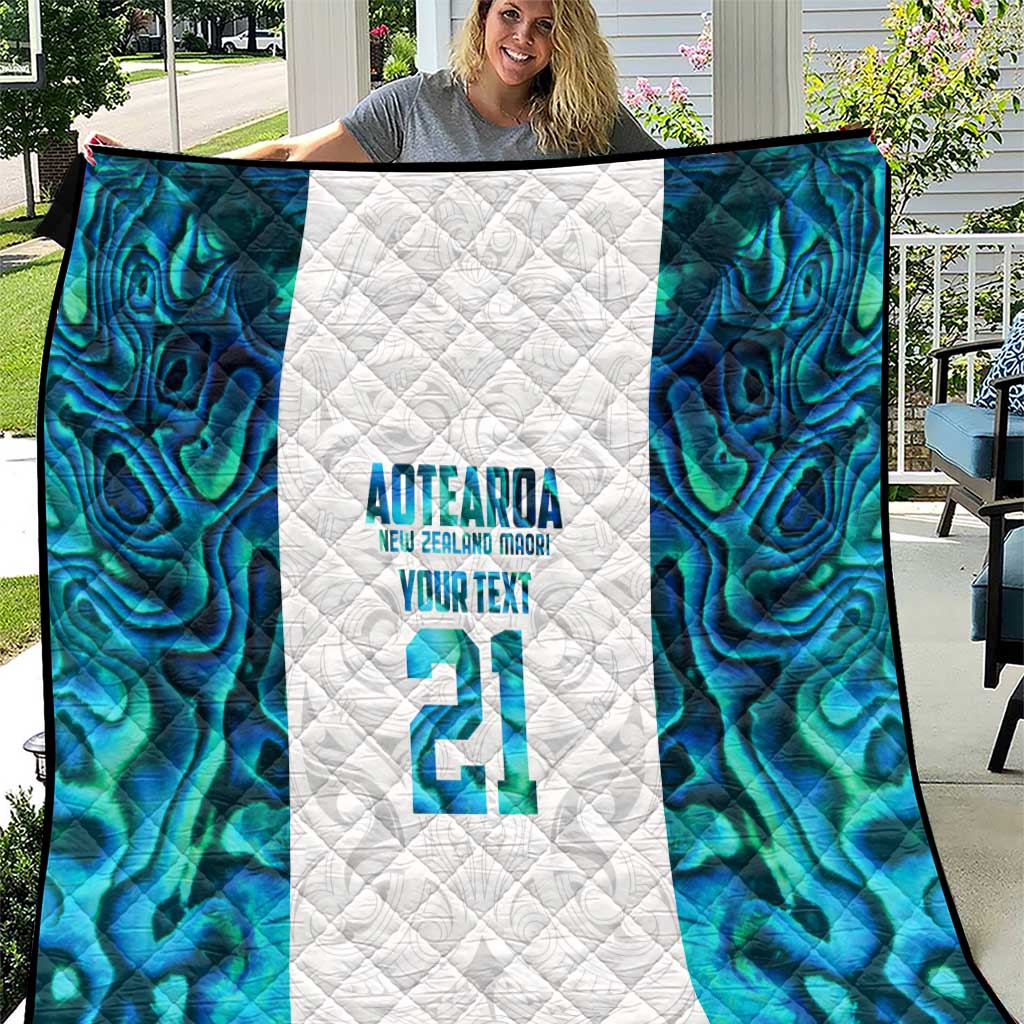 Custom New Zealand Aotearoa Quilt Maori Paua Shell Indigenous - Aussie Hoodie