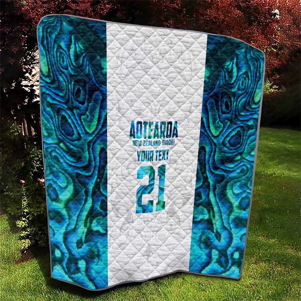 Custom New Zealand Aotearoa Quilt Maori Paua Shell Indigenous - Aussie Hoodie