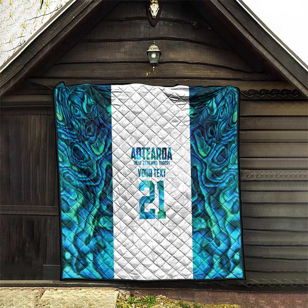 Custom New Zealand Aotearoa Quilt Maori Paua Shell Indigenous - Aussie Hoodie