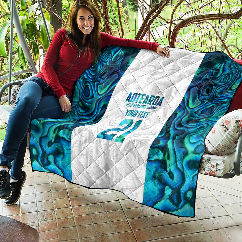 Custom New Zealand Aotearoa Quilt Maori Paua Shell Indigenous - Aussie Hoodie