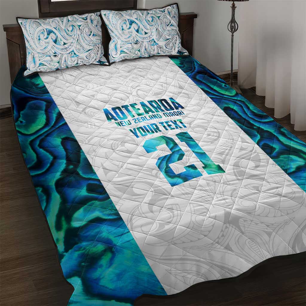 Custom New Zealand Aotearoa Quilt Bed Set Maori Paua Shell Indigenous - Aussie Hoodie