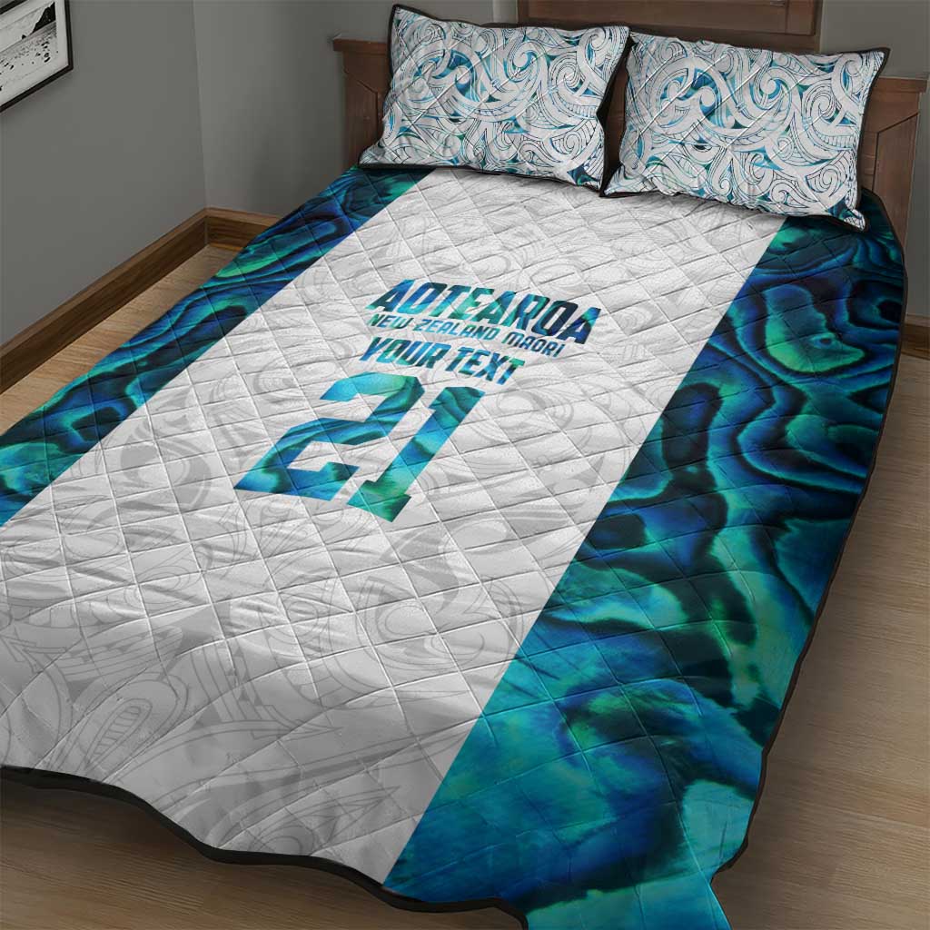 Custom New Zealand Aotearoa Quilt Bed Set Maori Paua Shell Indigenous - Aussie Hoodie