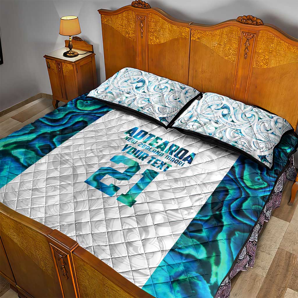 Custom New Zealand Aotearoa Quilt Bed Set Maori Paua Shell Indigenous - Aussie Hoodie