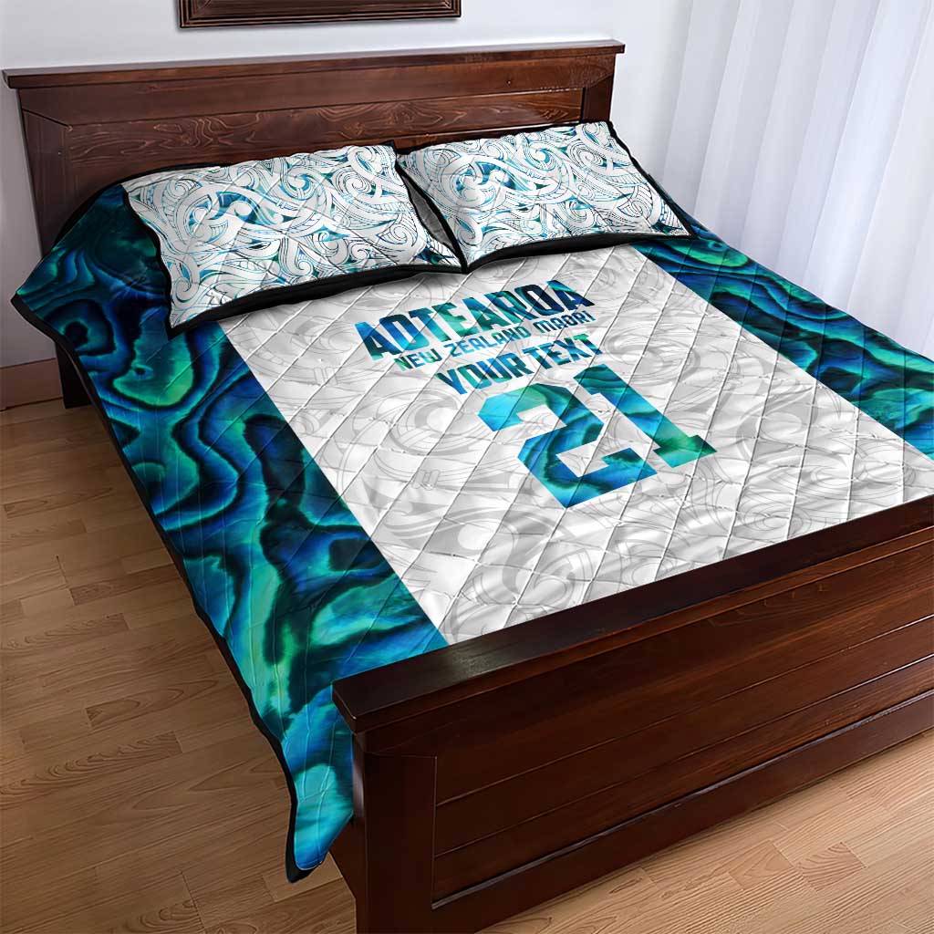 Custom New Zealand Aotearoa Quilt Bed Set Maori Paua Shell Indigenous - Aussie Hoodie