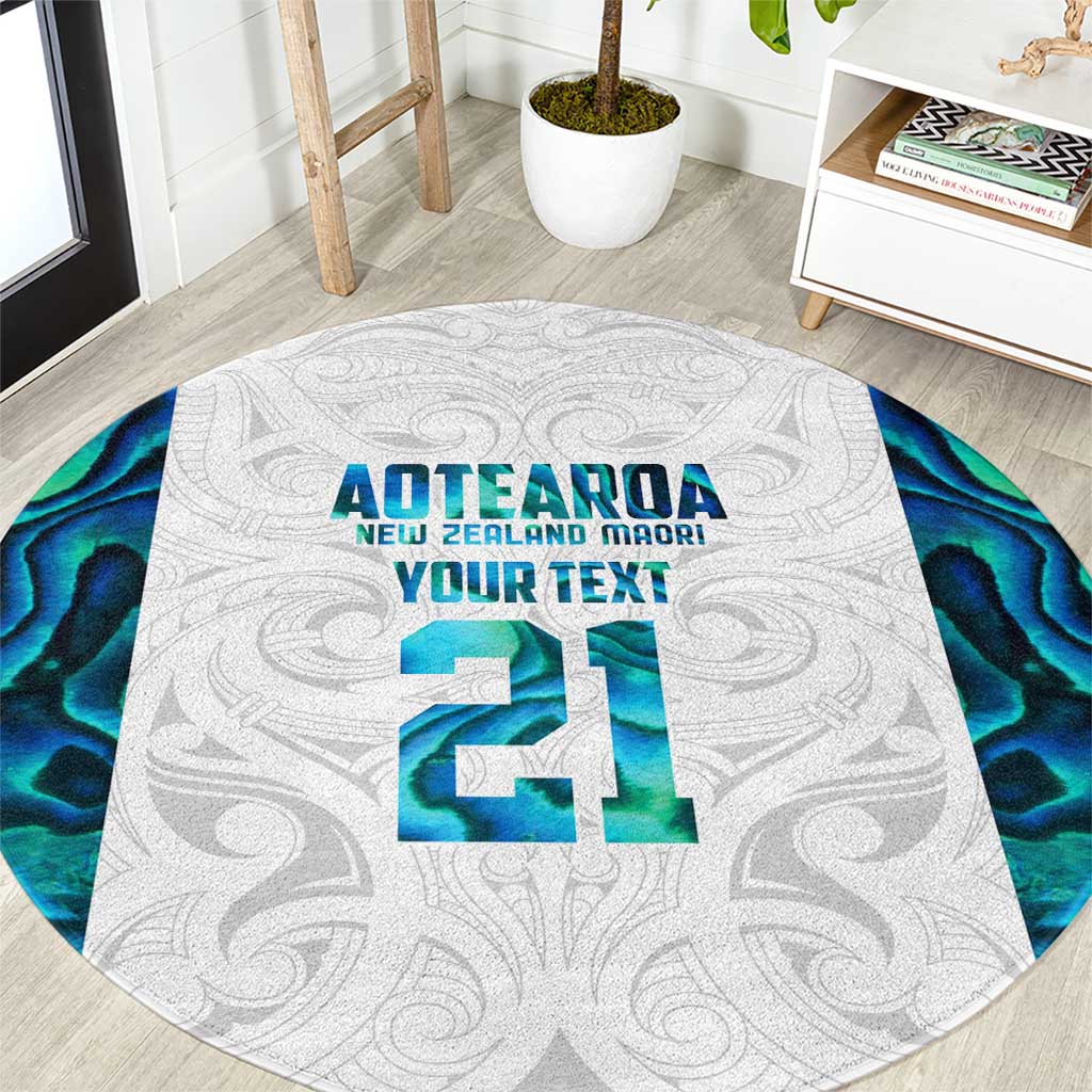 Custom New Zealand Aotearoa Round Carpet Maori Paua Shell Indigenous - Aussie Hoodie