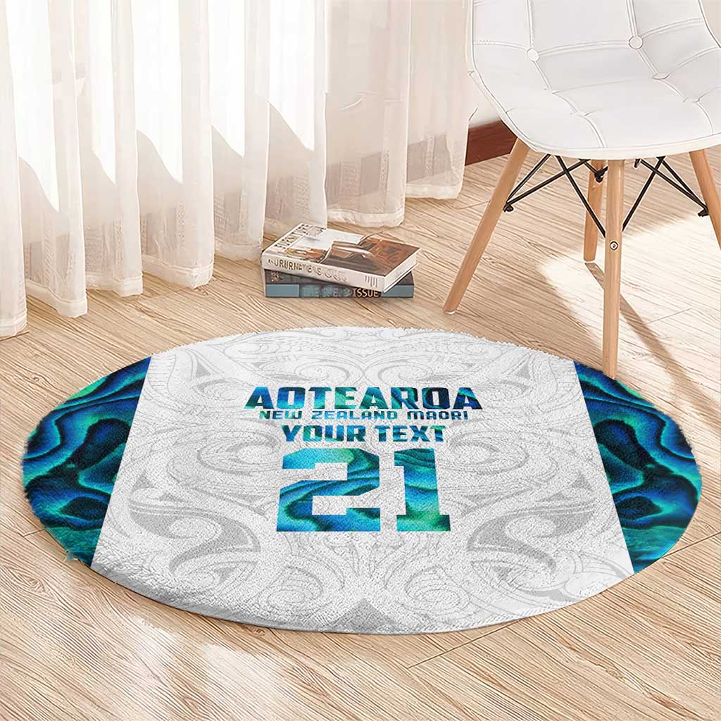 Custom New Zealand Aotearoa Round Carpet Maori Paua Shell Indigenous - Aussie Hoodie