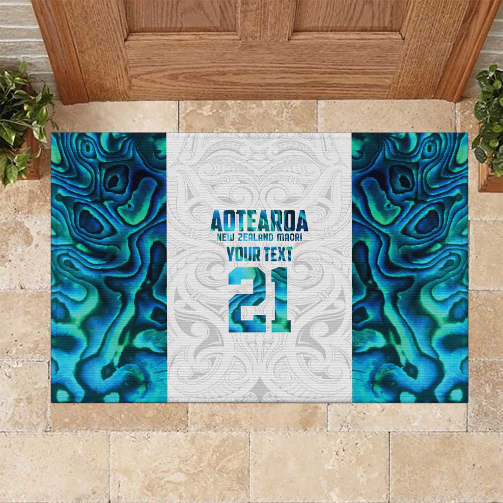 Custom New Zealand Aotearoa Rubber Doormat Maori Paua Shell Indigenous - Aussie Hoodie
