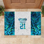 Custom New Zealand Aotearoa Rubber Doormat Maori Paua Shell Indigenous - Aussie Hoodie