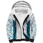 Custom New Zealand Aotearoa Sherpa Hoodie Maori Paua Shell Indigenous - Aussie Hoodie