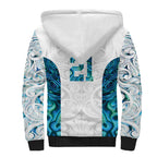 Custom New Zealand Aotearoa Sherpa Hoodie Maori Paua Shell Indigenous - Aussie Hoodie