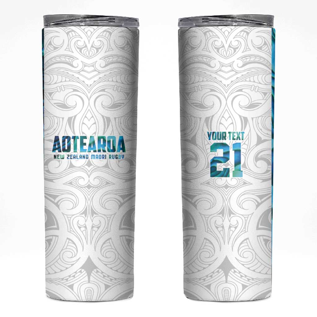 Custom New Zealand Aotearoa Skinny Tumbler Maori Paua Shell Indigenous - Aussie Hoodie