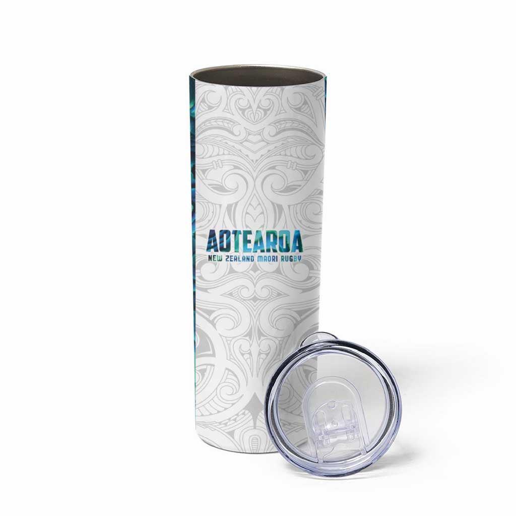 Custom New Zealand Aotearoa Skinny Tumbler Maori Paua Shell Indigenous - Aussie Hoodie