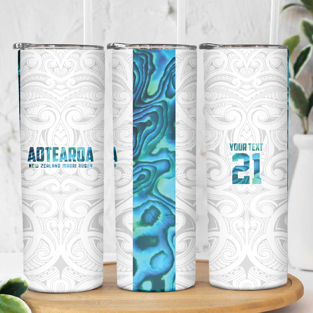 Custom New Zealand Aotearoa Skinny Tumbler Maori Paua Shell Indigenous - Aussie Hoodie