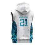 Custom New Zealand Aotearoa Sleeveless Hoodie Maori Paua Shell Indigenous - Aussie Hoodie