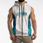 Custom New Zealand Aotearoa Sleeveless Zip Hoodie Maori Paua Shell Indigenous LT9