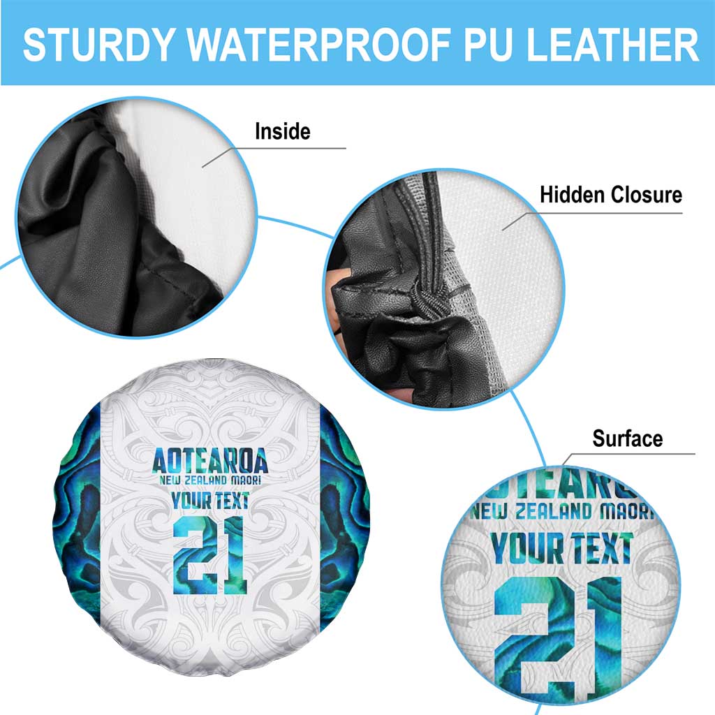Custom New Zealand Aotearoa Spare Tire Cover Maori Paua Shell Indigenous - Aussie Hoodie