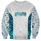 Custom New Zealand Aotearoa Sweatshirt Maori Paua Shell Indigenous - Aussie Hoodie