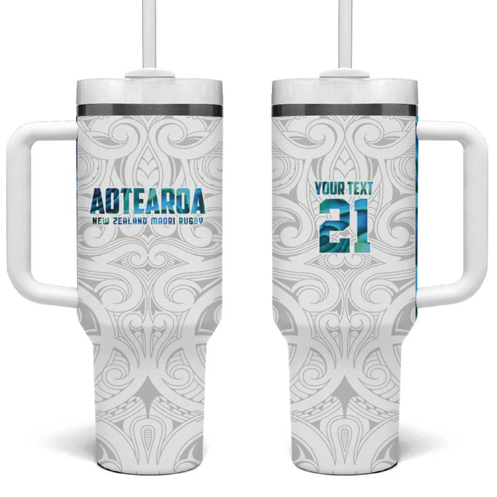 Custom New Zealand Aotearoa Tumbler With Handle Maori Paua Shell Indigenous - Aussie Hoodie