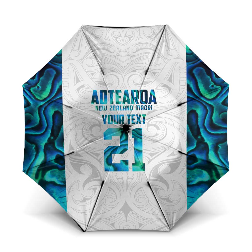 Custom New Zealand Aotearoa Umbrella Maori Paua Shell Indigenous - Aussie Hoodie