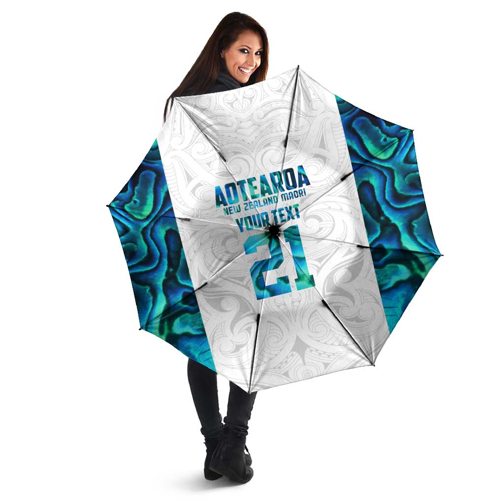 Custom New Zealand Aotearoa Umbrella Maori Paua Shell Indigenous - Aussie Hoodie