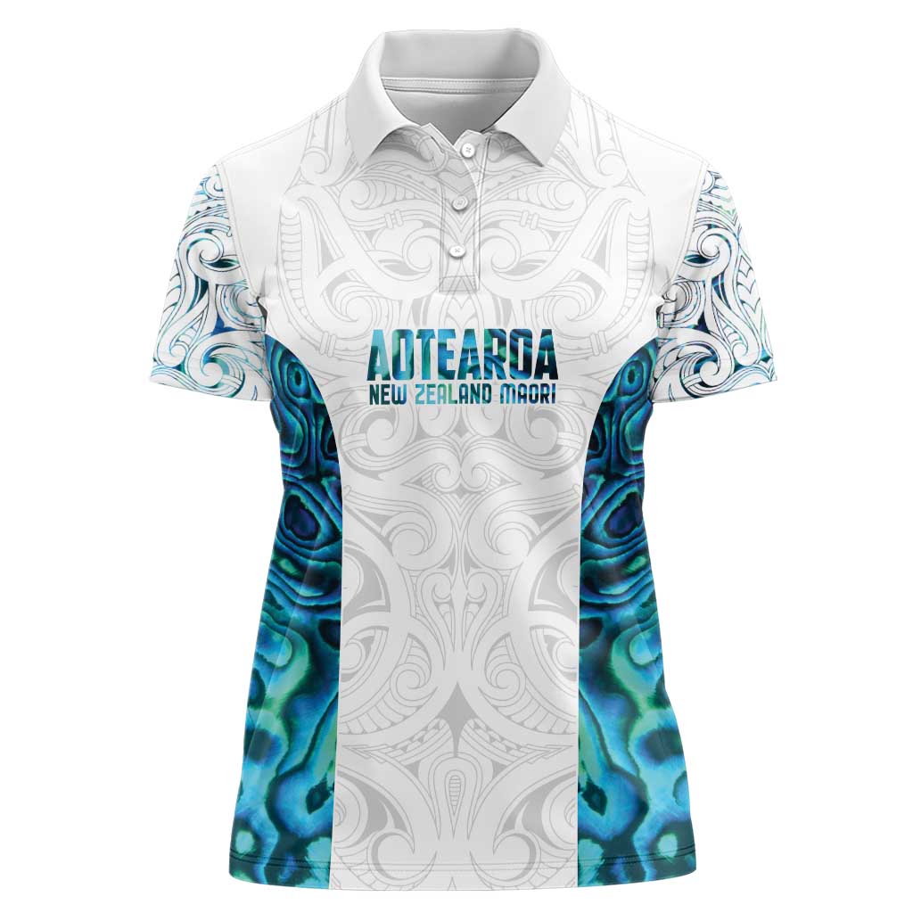 Custom New Zealand Aotearoa Women Polo Shirt Maori Paua Shell Indigenous - Aussie Hoodie