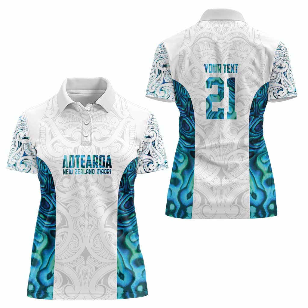 Custom New Zealand Aotearoa Women Polo Shirt Maori Paua Shell Indigenous - Aussie Hoodie