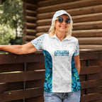 Custom New Zealand Aotearoa Women Polo Shirt Maori Paua Shell Indigenous - Aussie Hoodie