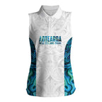 Custom New Zealand Aotearoa Women Sleeveless Polo Shirt Maori Paua Shell Indigenous - Aussie Hoodie