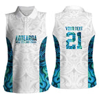 Custom New Zealand Aotearoa Women Sleeveless Polo Shirt Maori Paua Shell Indigenous - Aussie Hoodie