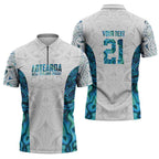 Custom New Zealand Aotearoa Zipper Polo Shirt Maori Paua Shell Indigenous - Aussie Hoodie
