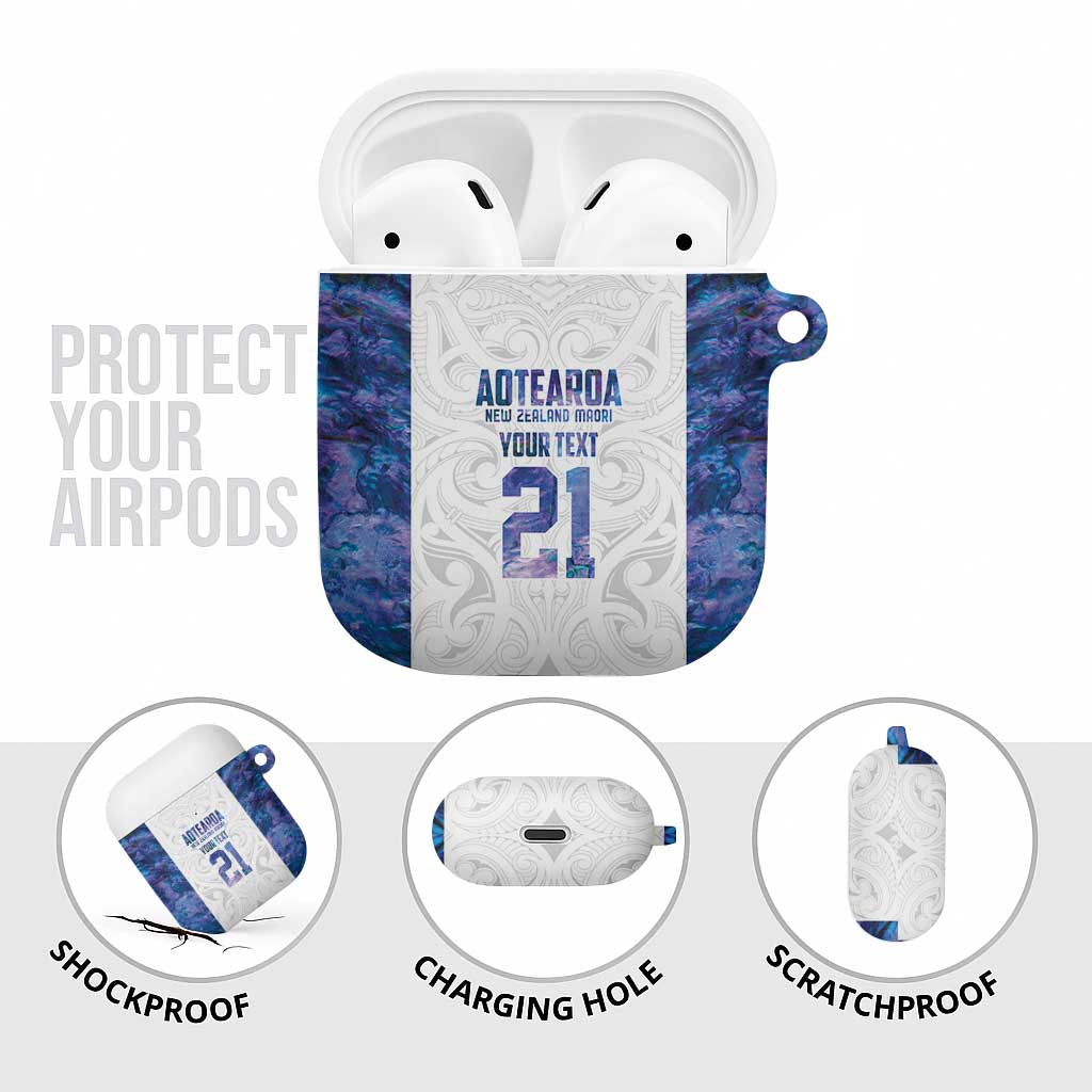 Custom New Zealand Aotearoa AirPods Case Purple Maori Paua Shell Indigenous - Aussie Hoodie