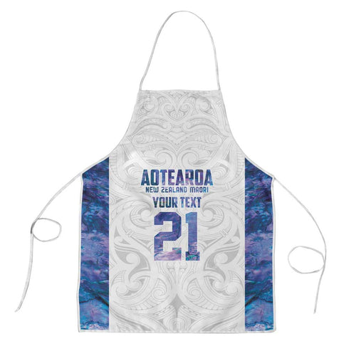 Custom New Zealand Aotearoa Apron Purple Maori Paua Shell Indigenous - Aussie Hoodie