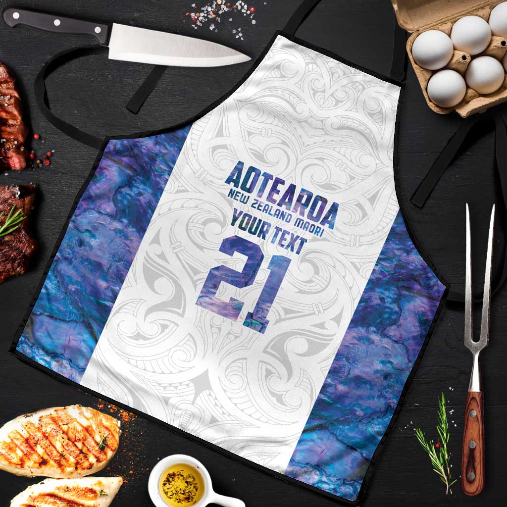 Custom New Zealand Aotearoa Apron Purple Maori Paua Shell Indigenous - Aussie Hoodie