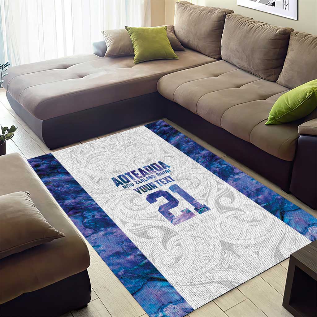 Custom New Zealand Aotearoa Area Rug Purple Maori Paua Shell Indigenous - Aussie Hoodie
