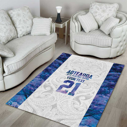 Custom New Zealand Aotearoa Area Rug Purple Maori Paua Shell Indigenous - Aussie Hoodie