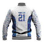 Custom New Zealand Aotearoa Baseball Jacket Purple Maori Paua Shell Indigenous - Aussie Hoodie