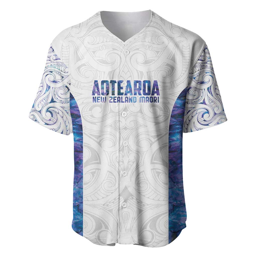 Custom New Zealand Aotearoa Baseball Jersey Purple Maori Paua Shell Indigenous - Aussie Hoodie