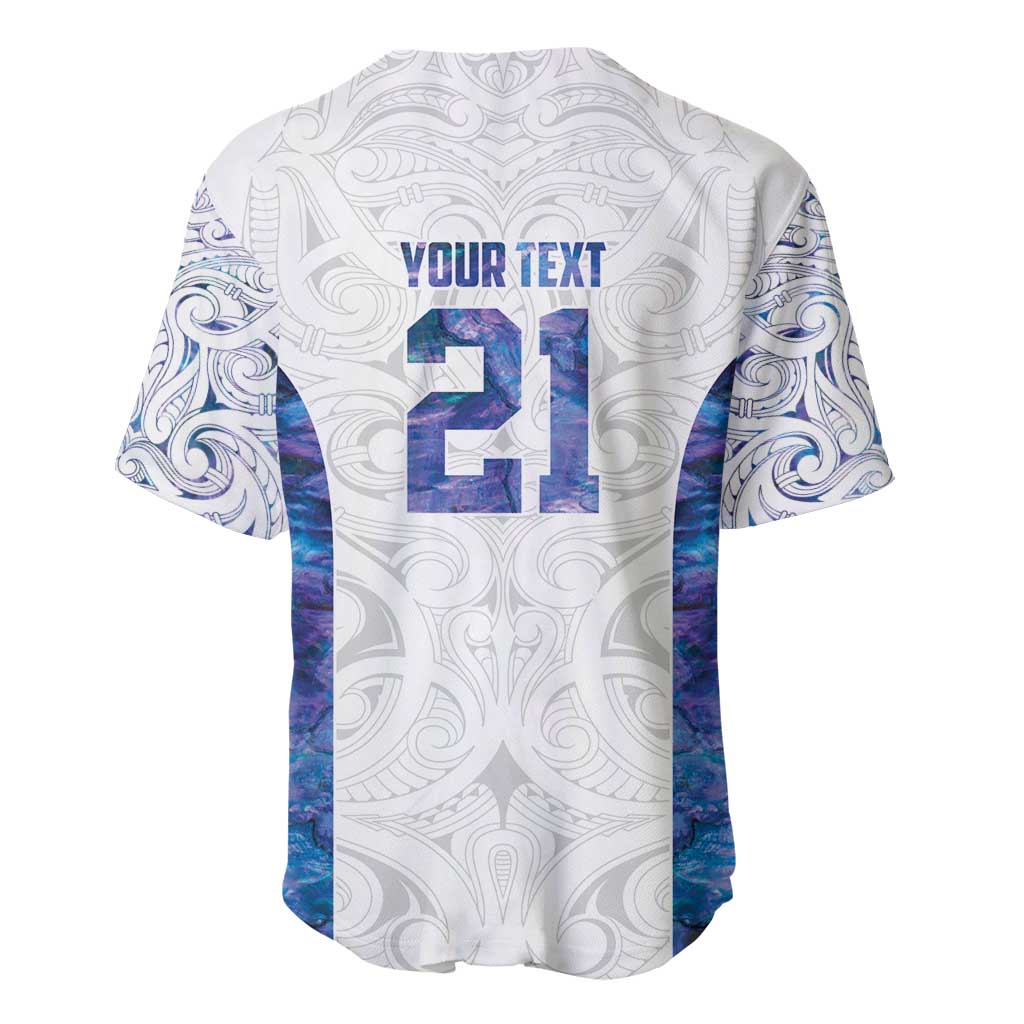 Custom New Zealand Aotearoa Baseball Jersey Purple Maori Paua Shell Indigenous - Aussie Hoodie