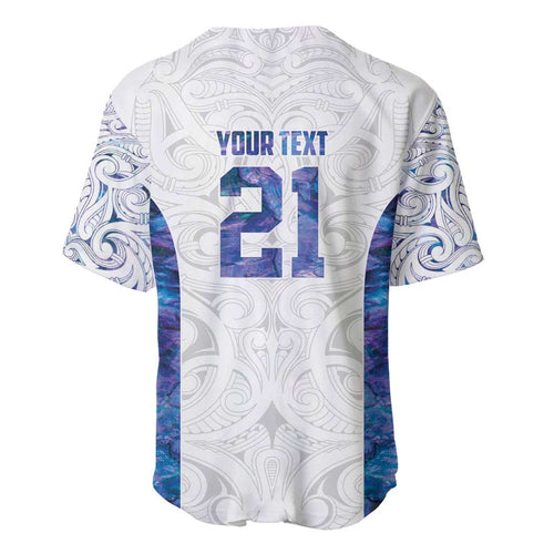 Custom New Zealand Aotearoa Baseball Jersey Purple Maori Paua Shell Indigenous - Aussie Hoodie