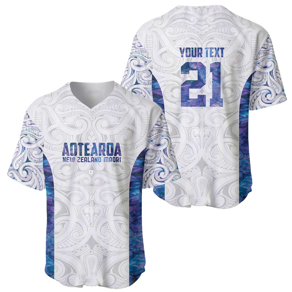 Custom New Zealand Aotearoa Baseball Jersey Purple Maori Paua Shell Indigenous - Aussie Hoodie