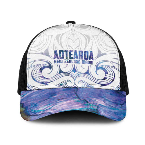 New Zealand Aotearoa Baseball Net Cap Purple Maori Papua Shell Indigenous - Aussie Hoodie