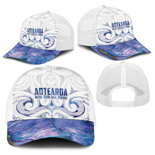 New Zealand Aotearoa Baseball Net Cap Purple Maori Papua Shell Indigenous - Aussie Hoodie