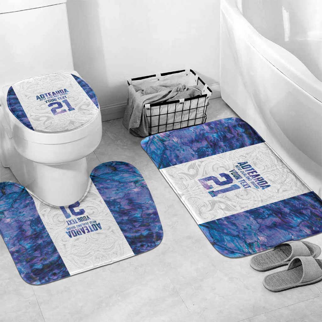 Custom New Zealand Aotearoa Bathroom Set Purple Maori Paua Shell Indigenous - Aussie Hoodie