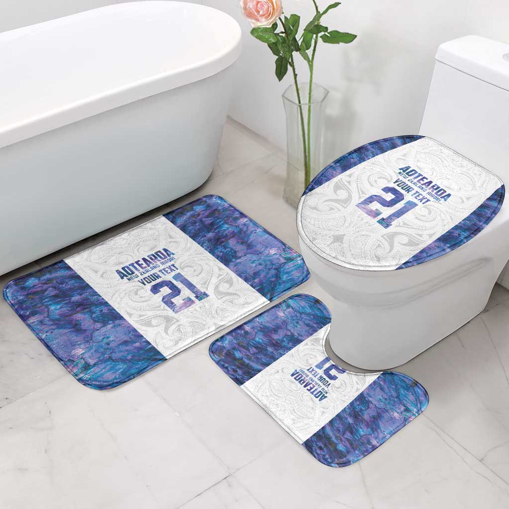 Custom New Zealand Aotearoa Bathroom Set Purple Maori Paua Shell Indigenous - Aussie Hoodie