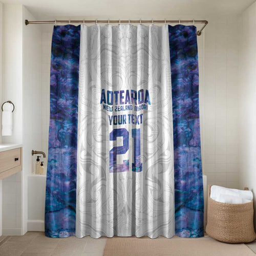 Custom New Zealand Aotearoa Bathroom Set Purple Maori Paua Shell Indigenous - Aussie Hoodie