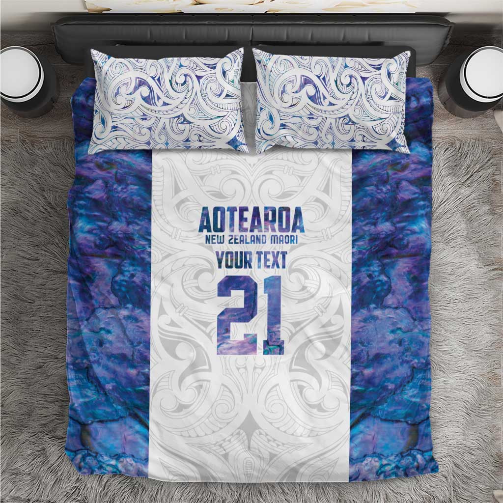 Custom New Zealand Aotearoa Bedding Set Purple Maori Paua Shell Indigenous - Aussie Hoodie