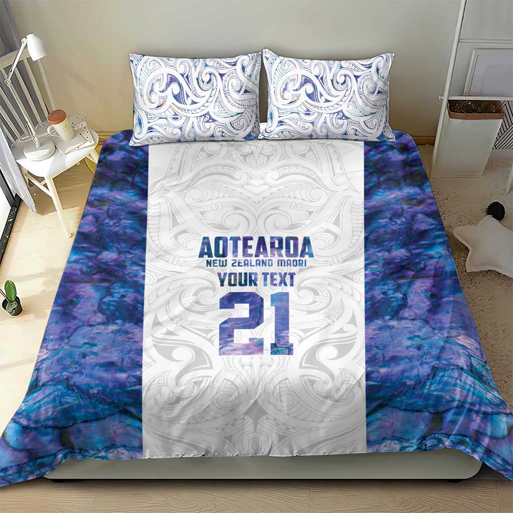 Custom New Zealand Aotearoa Bedding Set Purple Maori Paua Shell Indigenous - Aussie Hoodie