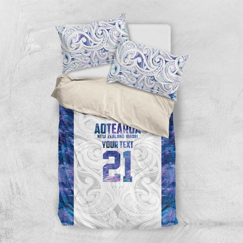 Custom New Zealand Aotearoa Bedding Set Purple Maori Paua Shell Indigenous - Aussie Hoodie